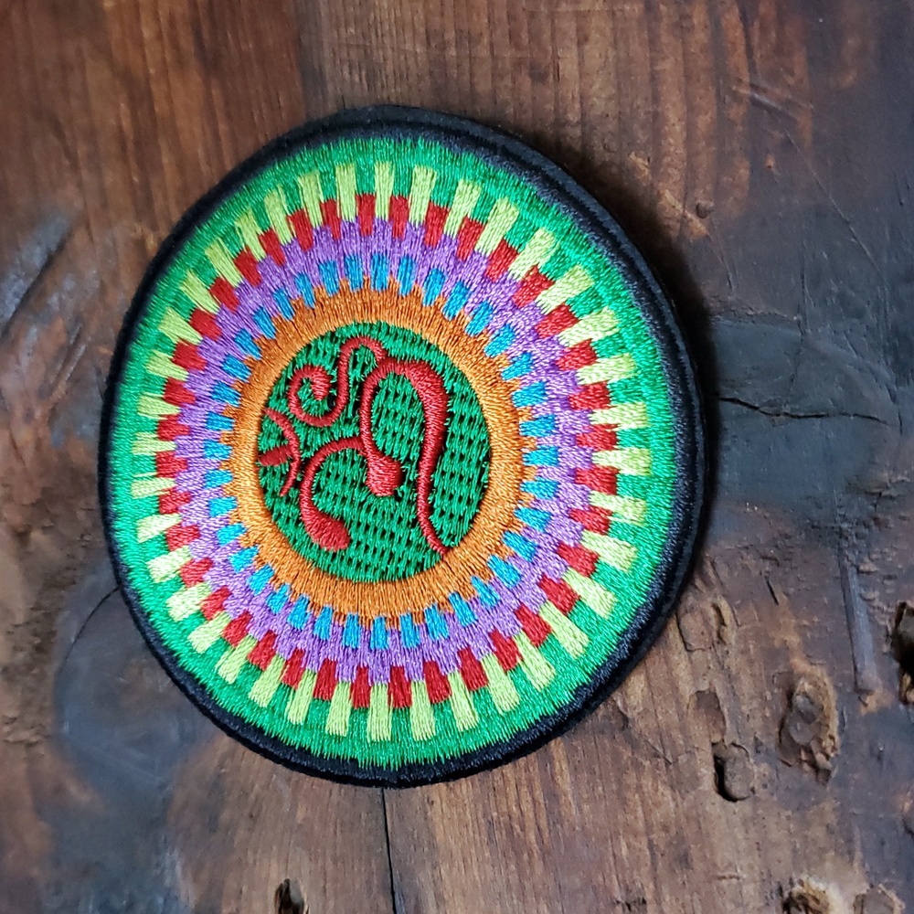 Colorful Om Embroidered Patch